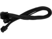 Silverstone PP07-EPS8B EPS-8PIN to EPS/ATX-4+4PIN 300MM Sleeved PSU Power Extension Cable Black (Silverstone Technology: PP07-EPS8B)