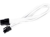 Silverstone PP07-IDE6W PCIE-6PIN to PCIE-6PIN 250MM Sleeved PSU Power Extension Cable White (Silverstone Technology: PP07-IDE6W)