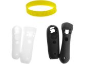 GTMax (2pc Black+2pc Clear)Controller Silicone Skin Case+Yellow Wristband Live My Life For Sony PlayStation PS3 (eMaxland: 088515828319)