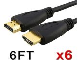 Everydaysource 6 Pack of 6 Feet High Speed HDMI Cable M/M (Everydaysource: 886610281363)