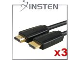 Insten 3pcs 3' Hi-Speed V1.4 HDMI Cable 3D Ethernet 3Ft M/M Compatible With HDTV PS3 (INSTEN: 886610465602)