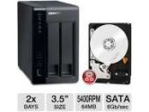 QNAP TS-219PII-US All-In-One NAS and WD Red 2TB NAS Hard Drive Bundle (QNAP: TS-219PII-US Bundle)