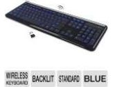 Modtek Modtek-BKW-B Wireless Blue Backlit Keyboard - 2.4GHz (eDimensional inc.: Modtek-BKW-B)