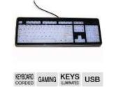 Modtek Modtek-IK-B Slim Acrylic Illuminated Keyboard - USB, Blue Backlighting, Illuminated Keys, Black (eDimensional inc.: Modtek-IK-B)