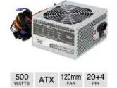 ENYLE 500W ATX Power Supply - 120mm Fan, 50/60 Hz, 20A@3.3V, 22A@5V, 12V@28A, 0.3A@-12V, 2.5A@5VSB, 100,00 Hours (Coast to Coast Fulfillment: EN-500F12)