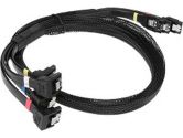 Cubitek Black Cobra Cable CB-CAB-D108 4 x SATA2 850/810/770/730 mm Flat to 90 degree Component Cable (Cubitek: CB-CAB-D108)