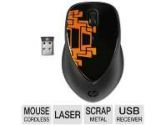 HP X4000 Wireless Mouse - 2.4GHz, Link-5 Micro Receiver, Laser Sensor, Scrap Metal (HP: H2F42AA#ABC)