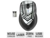 HP X4000 Wireless Mouse - 2.4GHz, Link-5 Micro Receiver, Laser Sensor, Zebra Fade (HP: H2F41AA#ABC)