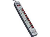 TrippLite ECO-SURGE Series 7 Outlet Surge Suppressor - 6 Individually Controlled Eco Outlets, 1080 Joules, 1800 Watts, 6' ft Cord, 60Hz (TrippLite: TLP76MSG)