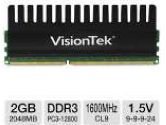 VisionTek Black Label 2GB Desktop Memory Module - DDR3, PC3-12800, 1600MHz, CL9, 1.65V (VisionTek: 900392)