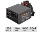 SolidGear 550W Power Supply - ATX, Single 12V Rail, 120mm Nano Fan, Anti-radiation Filter, Short Circuit, Over Voltage & Over Power Protection (Solid Gear: SDGR-550E)