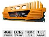 GEIL Enhance Crosa Series 4GB Desktop Memory Module - DDR3, PC3-10660, 1333 MHz, C9, Single Channel, 1.5V (GeIL: GEC34GB1333C9SC)