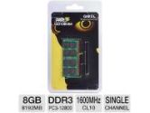 GEIL 8GB Notebook Memory Module - DDR3, PC3-12800, 1600MHz, C10, 1.5V, SO-DIMM (GeIL: GS38GB1600C10SC)