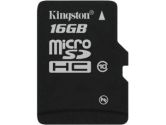 Kingston 16GB microSDHC Class 10 Flash Card Single Pack w/ Adapter (Kingston: SDC10/16GBSP)