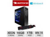 iBUYPOWER Pro-Series Workstation PC - Intel Xeon E5-2609 2.4GHz, 16GB DDR3, 1TB HDD, 240GB SSD, DVDRW, 1GB NVIDIA Quadro 600, Windows 7/8 Pro 64-Bit, Keyboard & Mouse, (iBUYPOWER: TGX901V1)