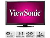 ViewSonic 65 Class Full HD LED Professional Display - 1920 x 1080, 16:9, 4000:1 Native, 8ms, HDMI, DVI, VGA (ViewSonic: CDE6501LED)