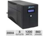 Xfinity Pro Series 2000VA 1200W Uninterruptible Power Supply - AVR, 8x Outlets, 2000VA UPS, USB 2.0, RJ-45, 860 Joules, 3-Year Warranty w/ Registration (Ultra: U12-42368)