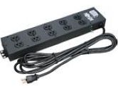 TrippLite 10 Outlet Power Strip - 15' ft Cord, 50/60Hz, 15 Amps Circuit Breaker, 120V AC, All Metal Housing (TrippLite: UL800CB-15)