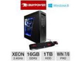 iBUYPOWER Pro-Series Workstation PC &#150; Intel Xeon E5-2609 2.4GHz, 16GB DDR3, 1TB HDD, DVDRW, 1GB NVIDIA Quadro 600, Windows 7/8 Pro 64-Bit, Keyboard & Mouse, (iBUYPOWER: TGX901V2)