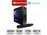 iBUYPOWER Pro-Series Workstation PC - Intel Xeon E5-2609 2.4GHz, 8GB DDR3, 2TB HDD, DVDRW, 2GB NVIDIA Quadro 4000, Windows 7/8 Pro 64-Bit, Keyboard & Mouse, (iBUYPOWER: TGX903)