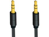 Ion Cables 6FT Flat Stereo Cable 3.5mm STREEO/M Black Metal House (Ion Cables: Flat Stereo Cable 6ft)