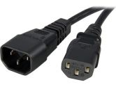 StarTech.com 3 Ft 14AWG Computer Power Cord Extension - C14 to C13 Power Cable (StarTech.com: PXT100143)