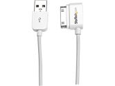 StarTech.com 2M Long Left Angle Apple 30-PIN Dock to USB Cable for iPhone / iPod / iPad (StarTech.com: USB2ADC2ML)