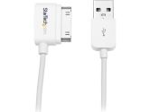 StarTech.com 0.5M Short Right Angle Apple 30-PIN Dock to USB Cable for iPhone / iPod / iPad (StarTech.com: USB2ADC50CMR)