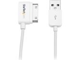 StarTech.com 1M Right Angle Apple 30-PIN Dock to USB Cable for iPhone / iPod / iPad (StarTech.com: USB2ADC1MR)