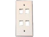 StarTech.com 4 Outlet Universal Wallplate wall (Startech: PLATE4IV)