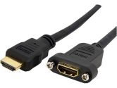 StarTech.com 3 Ft Standard HDMI Cable for Panel Mount - F/M (StarTech.com: HDMIPNLFM3)