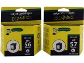 For Dummies HP 56/57 Black & Tri-color Combo Inkjet Cartridge C9321FN Remanufactured (For Dummies: DH-56/57(2PK))