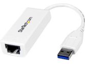 StarTech.com USB 3.0 to Gigabit Ethernet NIC Network Adapter - White (StarTech.com: USB31000SW)