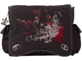 Kalencom Sam's Messenger Bag in Black Dragon Screened (Kalencom: 088161238012)