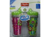 Playtex BPA FREE Twist n Click 2 Spill Proof Cups 9 oz - girl colors (Playtex: 015394139137)