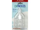 Dr. Brown's Natural Flow Y-Cut Wide Neck Nipple, 3 Pack (Dr. Brown's: 072239003602)