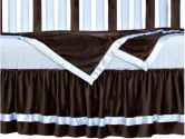 Go Mama Go Designs Toddler Blanket Minky, Chocolate/Blue (Go Mama Go Designs: 718122807970)