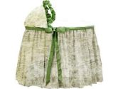 Sage Toile Bassinet Liner and Hood - size 16x32 (Baby Doll: 009243017011)