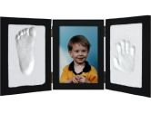 Clay Handprint & Footprint Keepsake Photo Desktop Frame - Black (Casting Keepsakes: 856778001363)