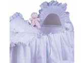 Little Angel Bassinet liner & hood - color white ribbon - Size 13x29 (Baby Doll: 009243011897)