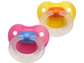 NUK Classic Silicone BPA Free Fashion Pacifier, Size 2, 2-Pack, Colors May Vary (NUK: 015000626204)