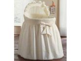 Embossed Damask Creation Bassinet Liner/Skirt & Hood - Color Ecru - Size 16x32 (Baby Doll: 009243005322)