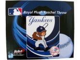 MLB Baby Throw Blanket - NY Yankees Royal Plush Raschel Throw (MLB: 087918869998)