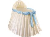 Swag Bassinet Liner/Skirt and Hood with Blue Sash-Size: 13x29 (Baby Doll: 009243007968)