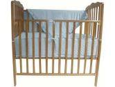 American Baby Company 1510SS-BL Heavenly Soft Minky Dot Porta-Crib Set, 3-Piece (Blue) (American Baby Company: 656173510602)