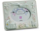 Russ Berrie Baby's Baptism Porcelain Photo Frame, Blue (Russ Berrie: 039915313882)