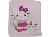 Bedtime Originals Hello Kitty and Puppy Fleece Blanket with Applique - Pink (Bedtime Originals: 084122990340)