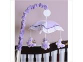 GEENNY Musical Mobile For Boutique Lavender Butterfly CRIB BEDDING SET (GEENNY: 813026010386)