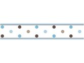 Blue and Brown Mod Dots Baby and Childrens Polka Dot Wall Border by Sweet Jojo Designs (Sweet Jojo Designs: 812305019843)