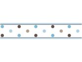 Blue and Brown Mod Dots Baby and Childrens Polka Dot Wall Border by Sweet Jojo Designs (Sweet Jojo Designs: 812305019843)